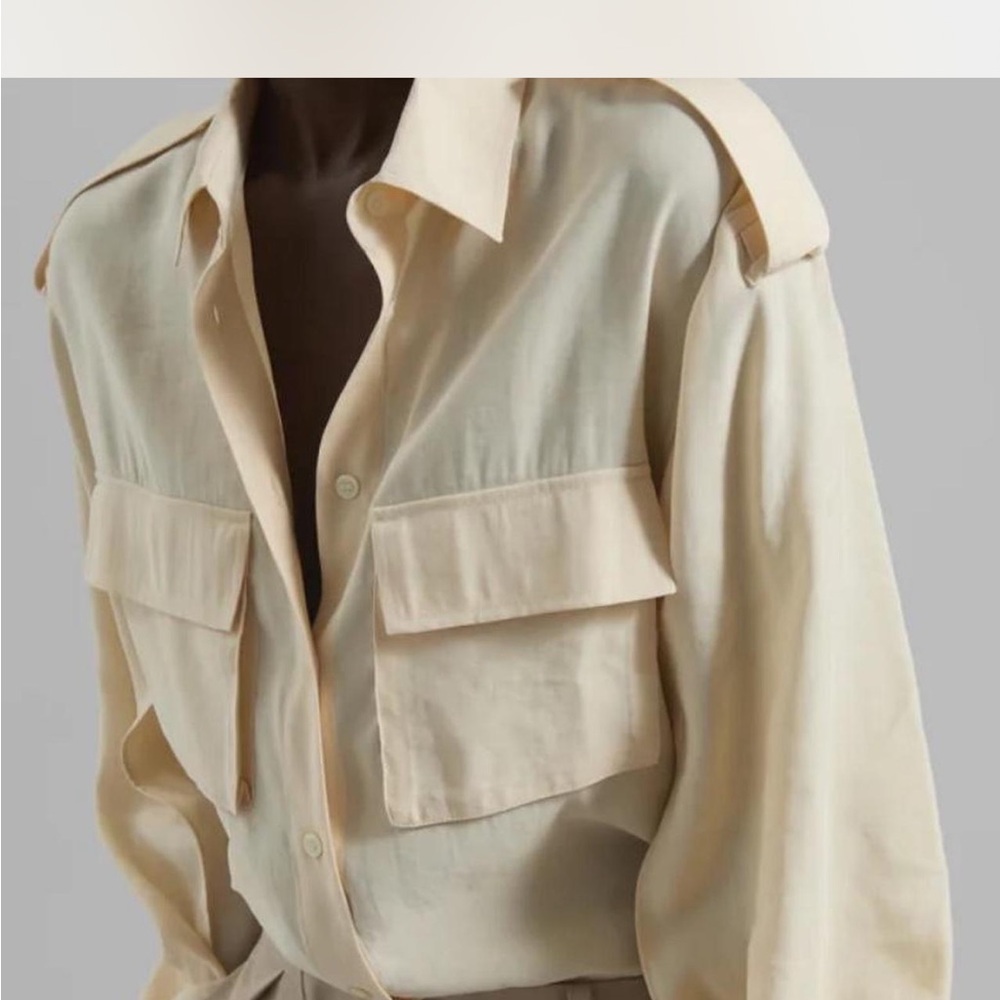 The Frankie Shop Marlon Button Down in Cream